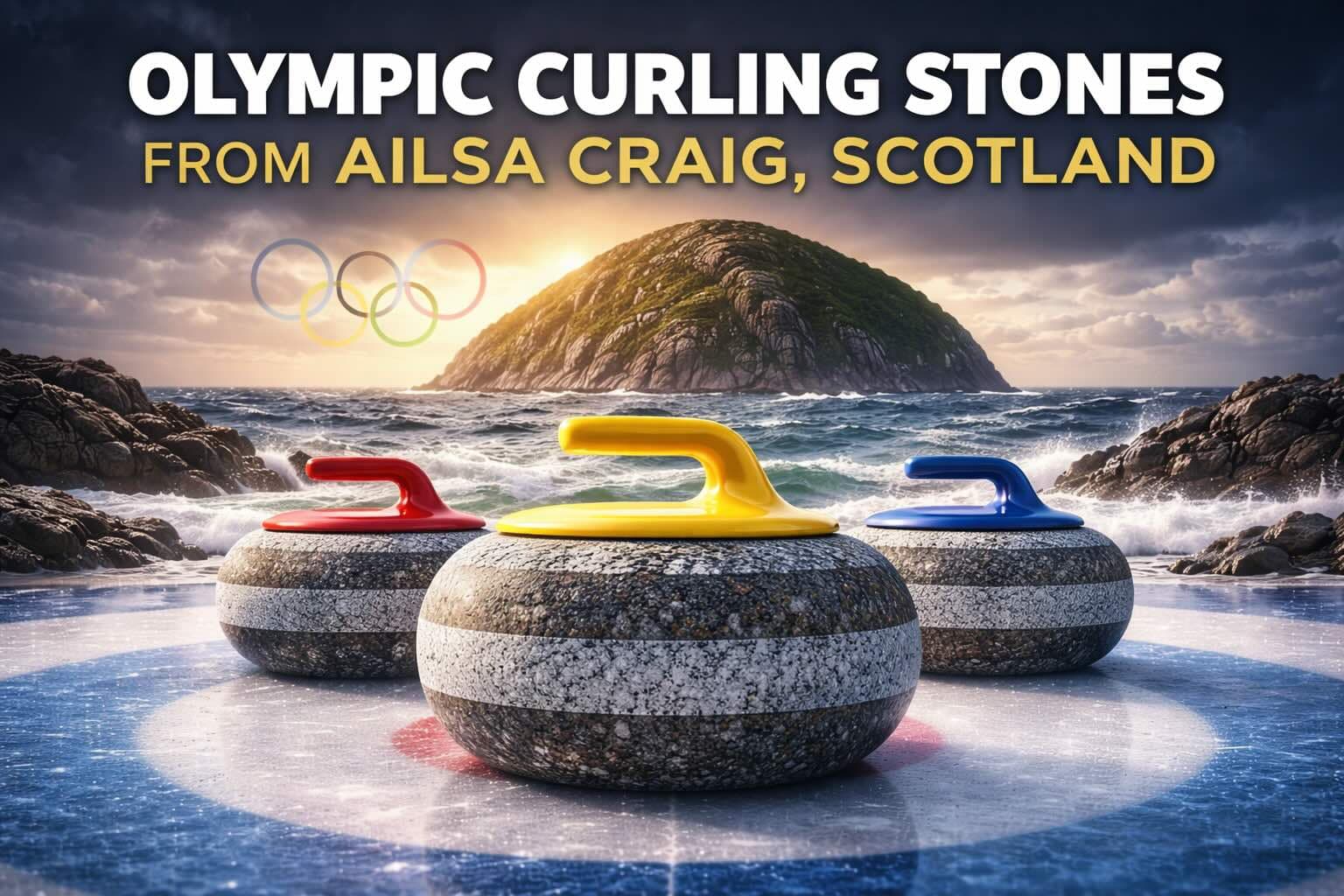 Curling stones made from Ailsa Craig granite
