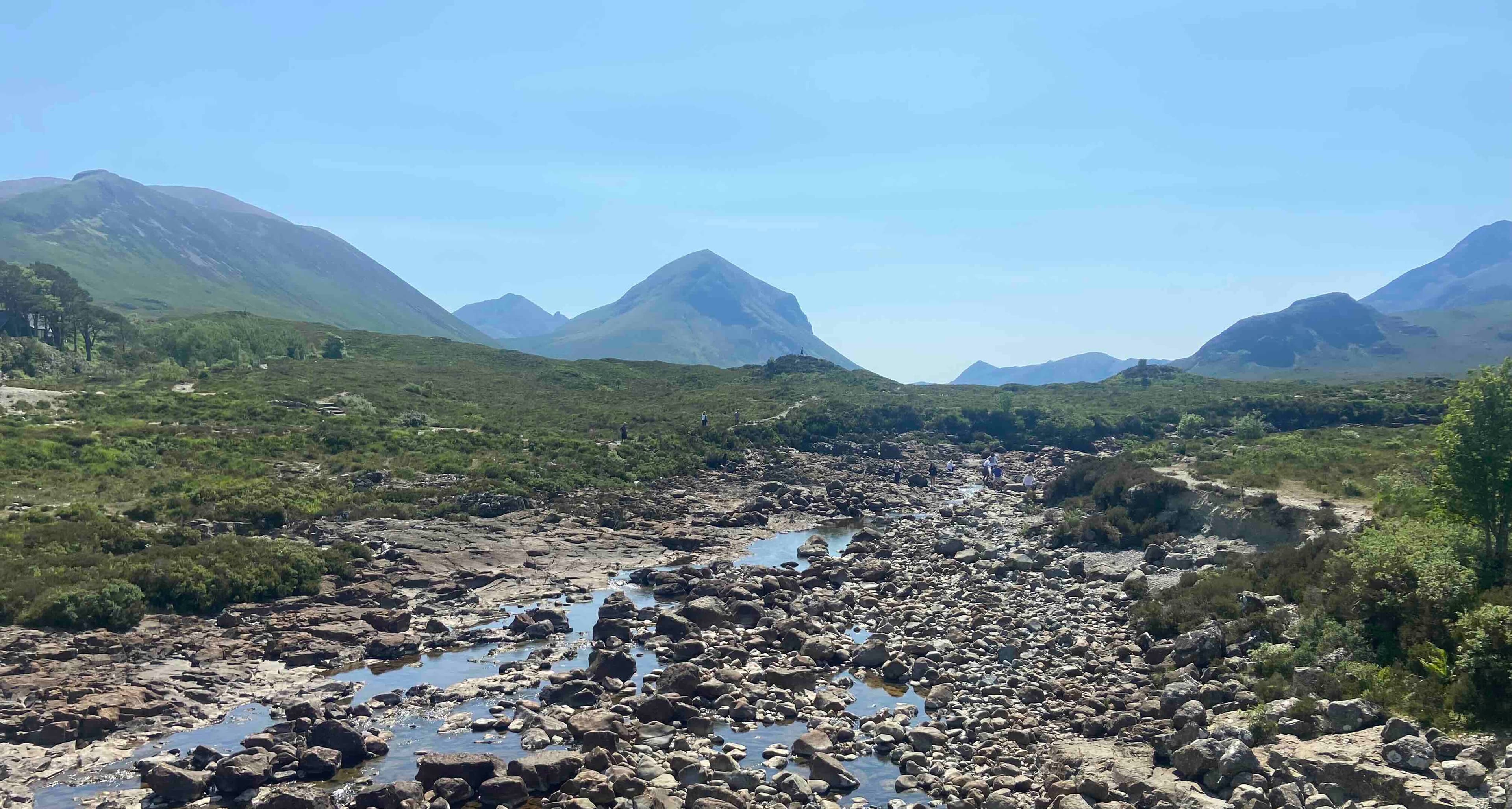 Sligachan Bridge and the Cuillin mountains, Isle of Skye